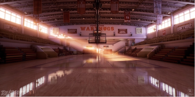 Basketball-Halle in der Unreal Engine 4