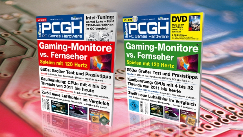 PCGH 10/2020 (#240): Gaming-Monitor gegen Fernseher, Kaufberatung CPUs mit 4 bis 32 Threads, 12 neue Luftkühler im Test, VorpX - VR mit fast jedem Spiel, 20 SSDs im Test, u.v.m. Auf DVD: The Surge