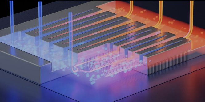 Microfluid Cooling: Flüssigkeitskanäle im Chip sollen Kühlung drastisch verbessern