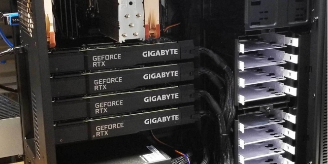 Geforce RTX 3090 im Viererpack: Puget Systems bencht das Gespann in Workstation (1)