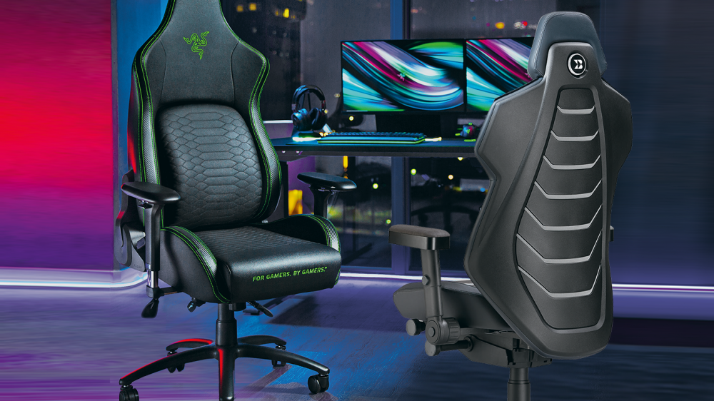 4 Gaming-Chairs und ein Bürodrehstuhl im Vergleichstest
