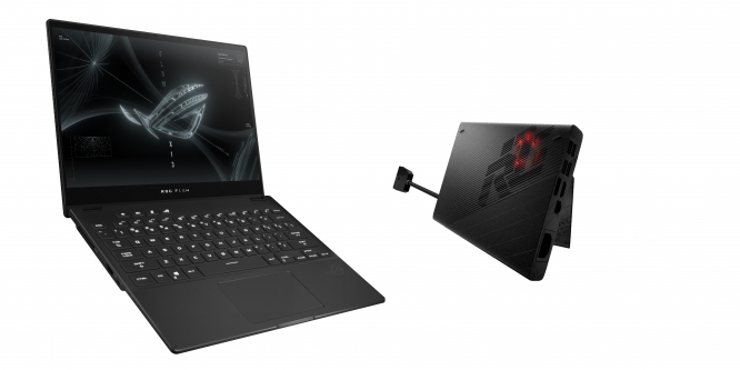 Asus ROG Flow X13 Convertible GV301 mit ROG XG Mobile Dockingstation