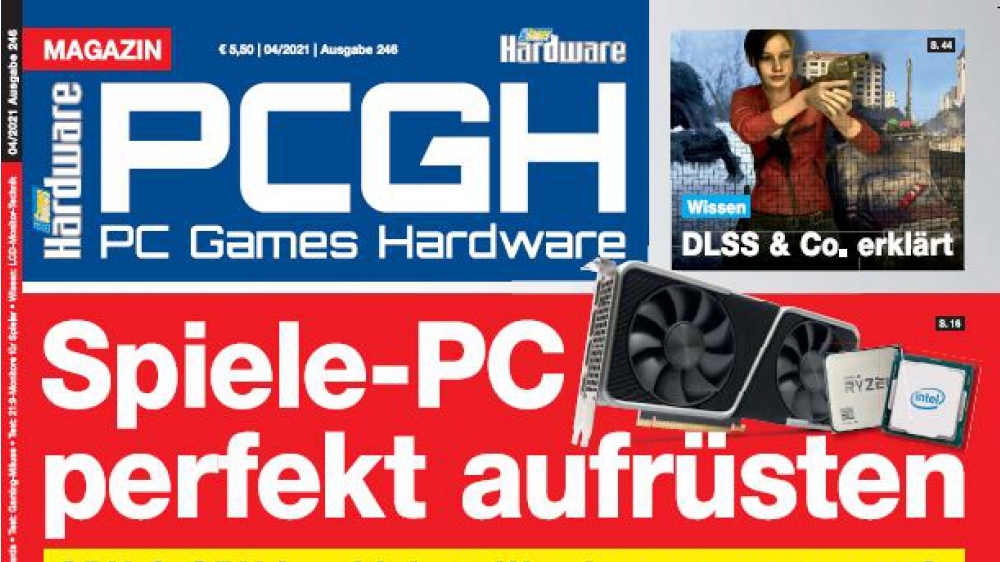 PCGH 04/2021 (#246) Spiele-PC perfekt aufrüsten, RTX 3060 angetestet, Sechs Breitbild-Monitore verglichen, Z590: PCI-Express 4 für Intel-CPUs, Gaming-Mäuse im Test u.v.m auf DVD "The Secret of Monkey Island - Special Edition"