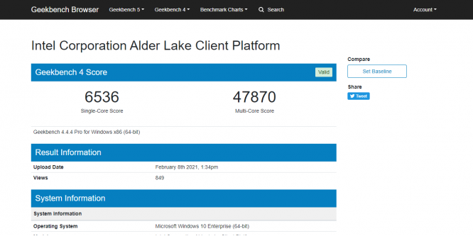 Alder Lake im Geekbench: ES schneller als 9900K und 10900K