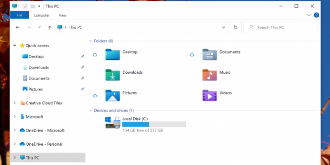 Windows 10 Version 21H2 Datei Explorer