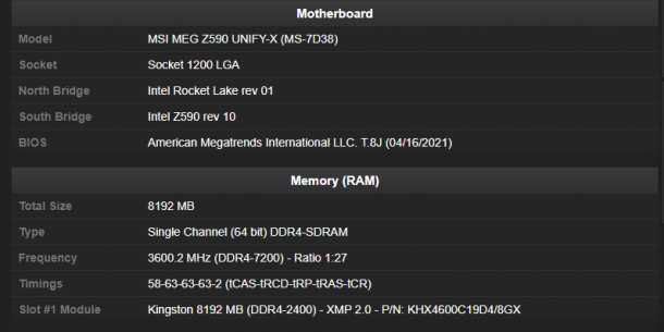DDR4-7002 - validiert via CPU-Z