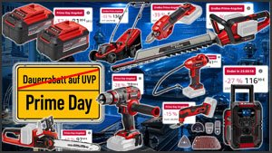 Prime Day: Amazon senkt Einhell nur 24 bis 48 Stunden - 18V-Akkus, Kettensäge, Heckenschere, Rasenmäher, Baustellenradio ...