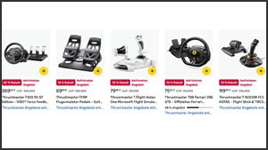 Thrustmaster Lenkräder & Flight Sticks bis zu 40% unter UVP