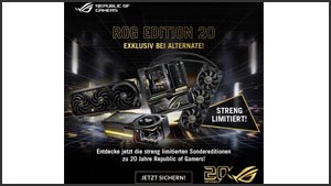 Asus ROG Edition 20: Limitierte Sondereditionen zu 20 Jahren Republic of Gamers